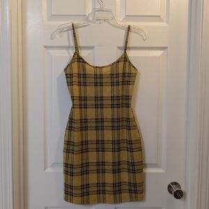 Plaid Yellow Dress